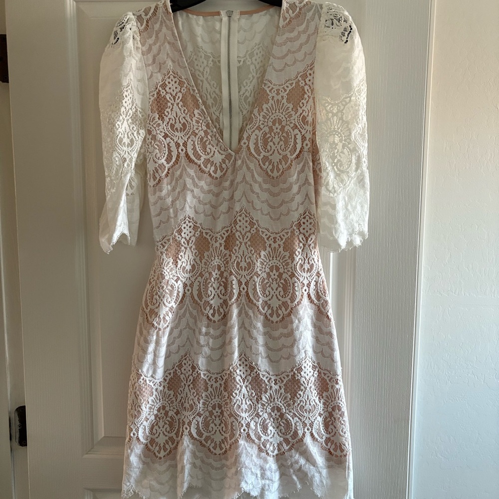 Impressions White Lace Dress